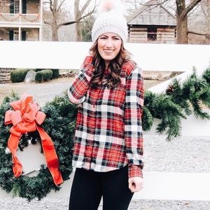 Red/White Plaid Flannel